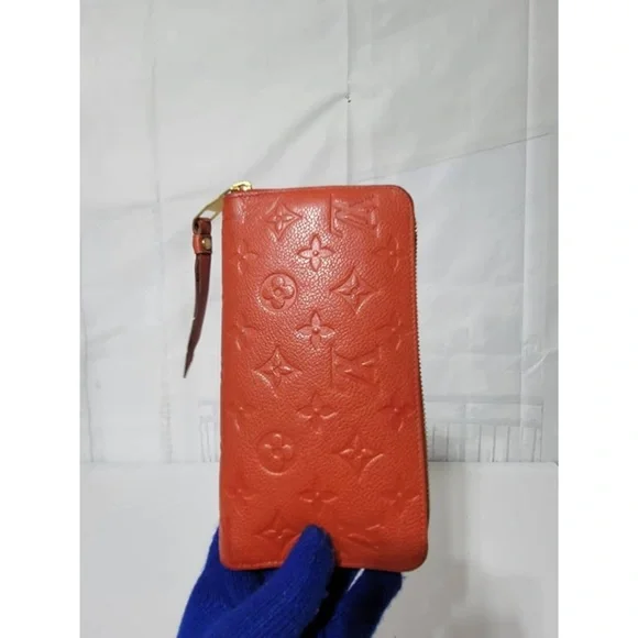 Authentic Louis Vuitton Monogram Empreinte Zippy Wallet Red - Picture 3 of 15
